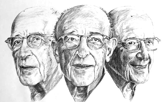 Dessin représentant le psychologue Carl Rogers